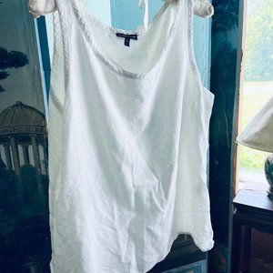 Eileen Fisher white linen tank top  size medium